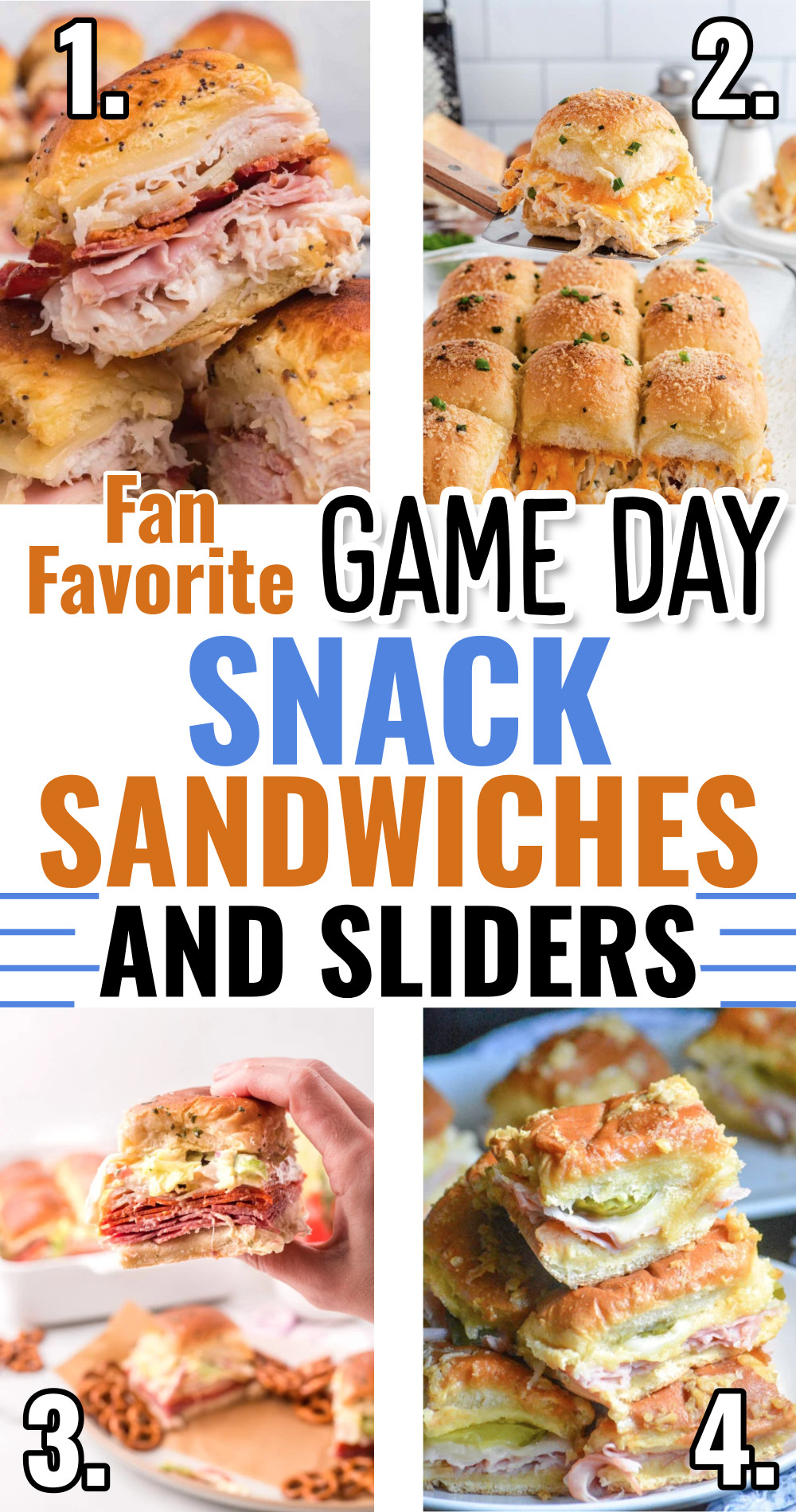 game day snack sandwiches and sliders