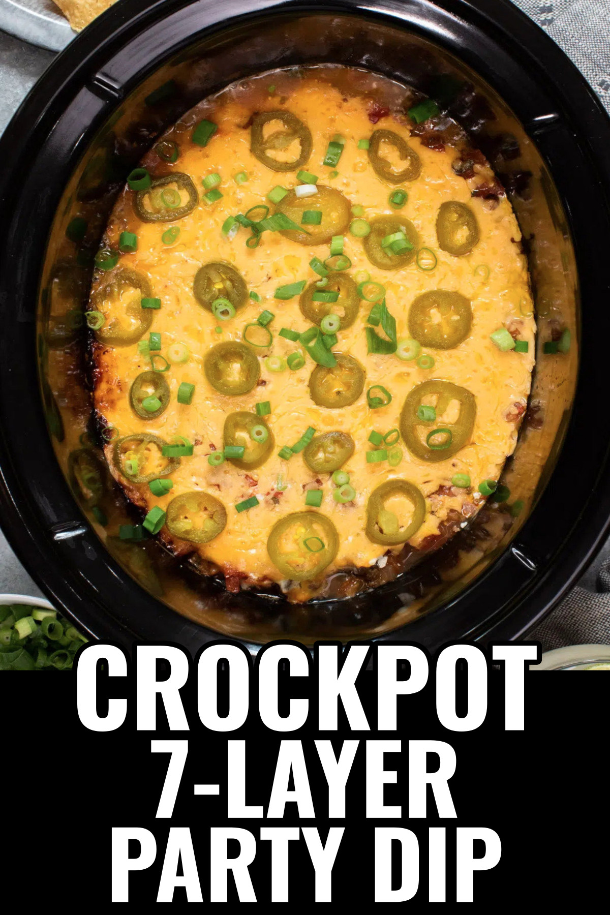 Crockpot 7 Layer Taco Bean Dip