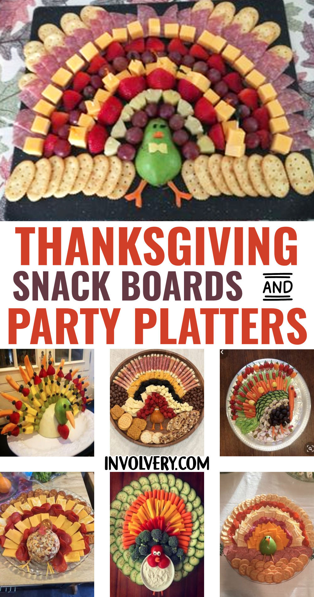 Thanksgiving snack trays and party platters