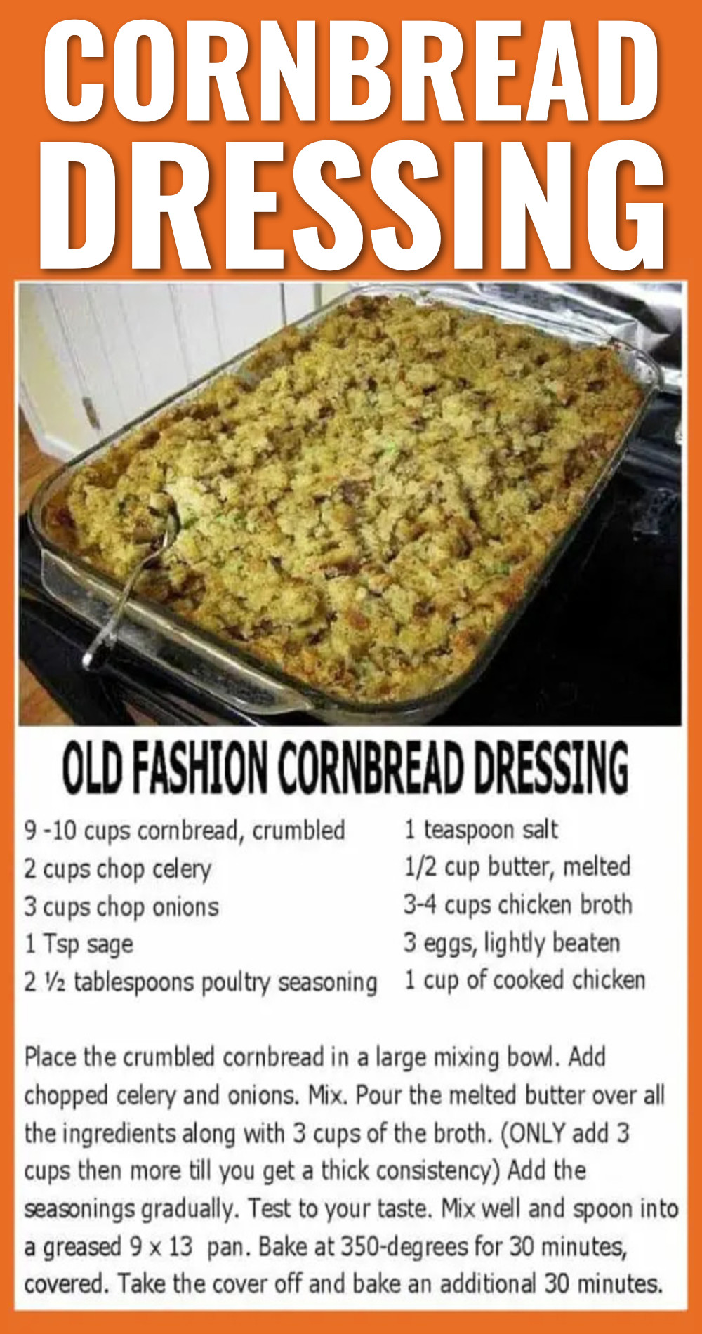 Old Fashioned Cornbread Dressing Recipes