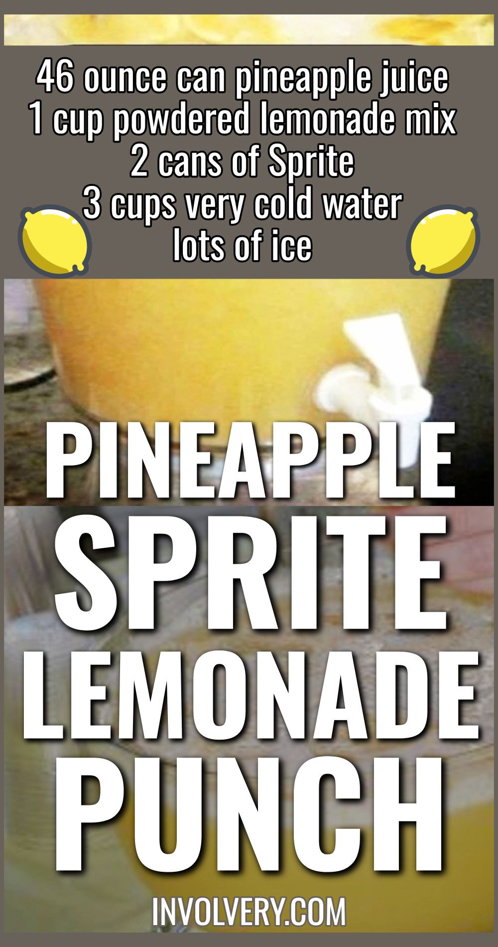 Pineapple Sprite Lemonade Punch Recipe