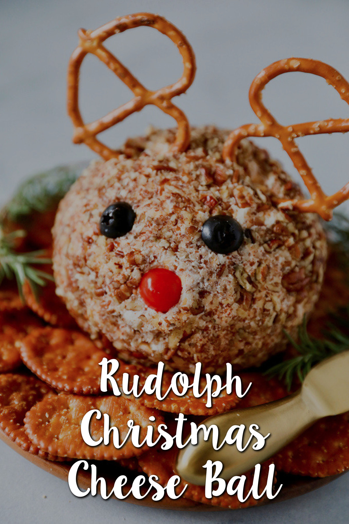 Rudolph Shaped Cheese Balls