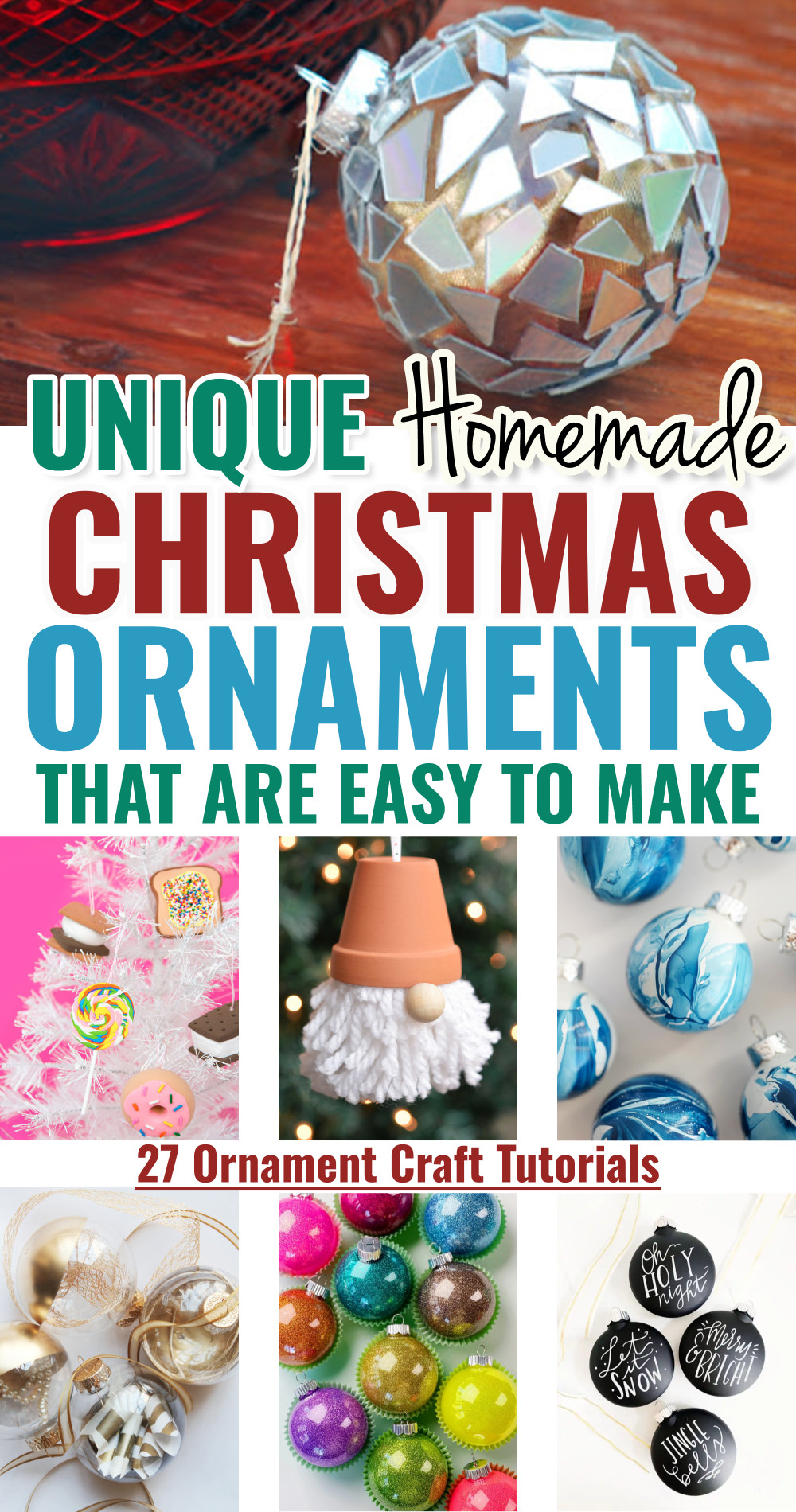 unique homemade Christmas ornaments that are easy to make