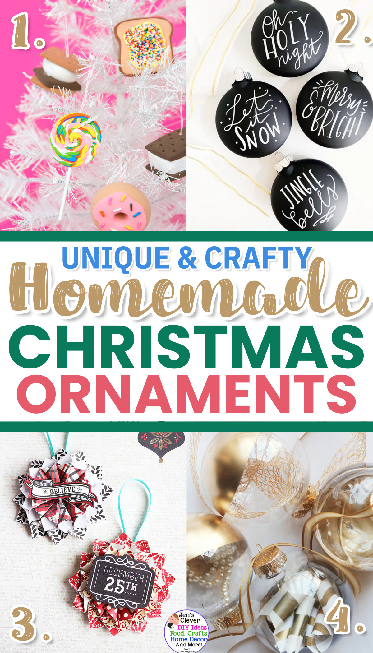 unique and crafty homemade Christmas ornaments to make