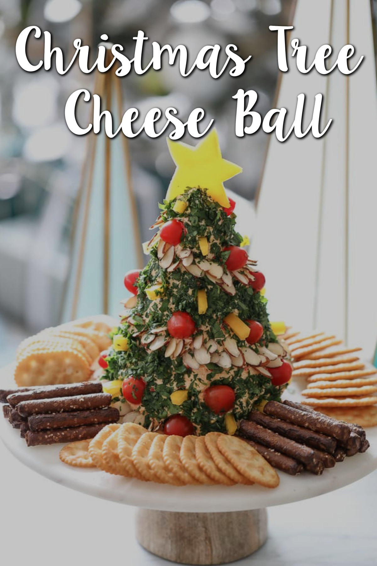 Christmas Tree Shaped Cheese Balls