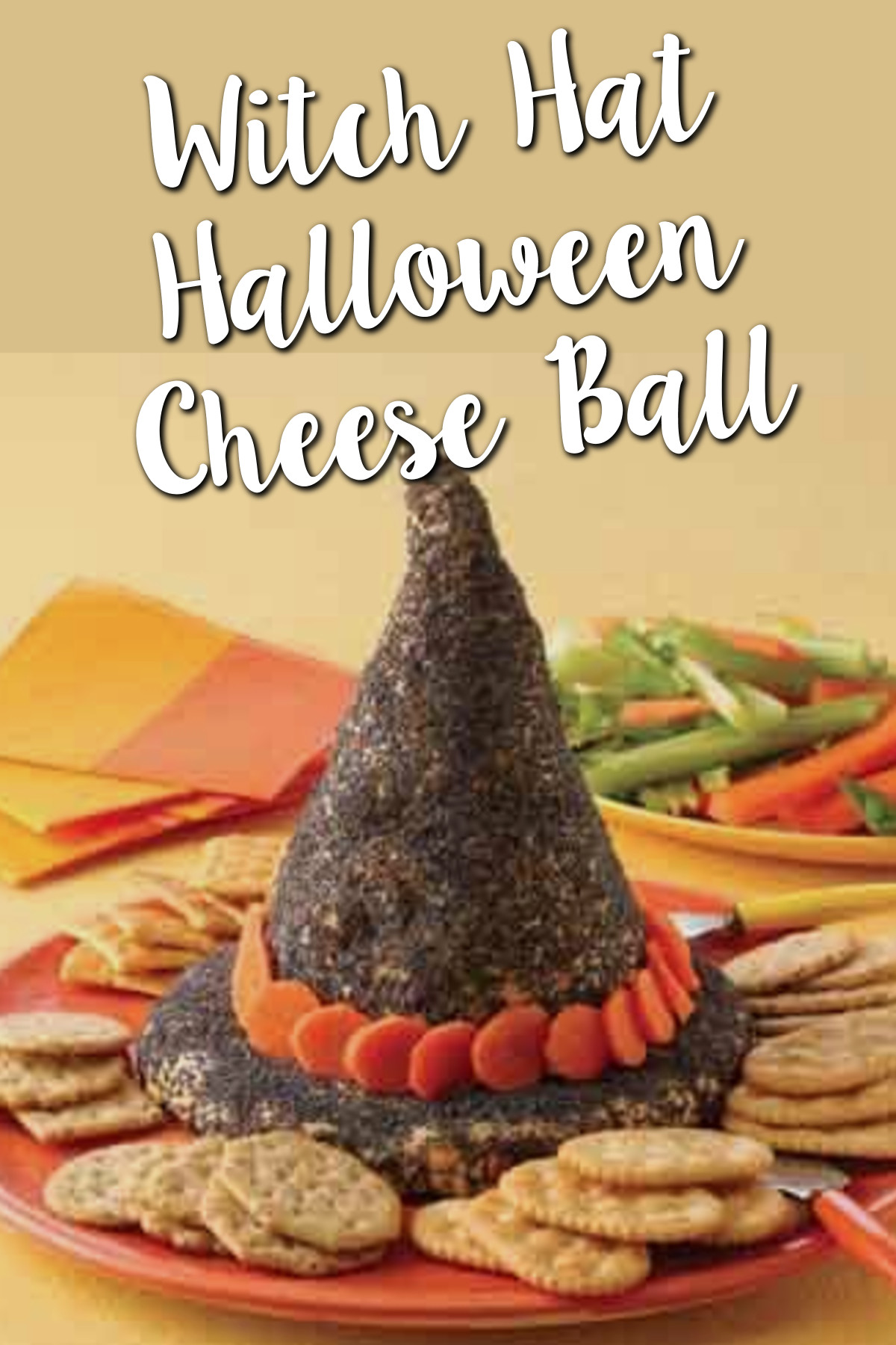 Witch Hat Shaped Cheese Balls
