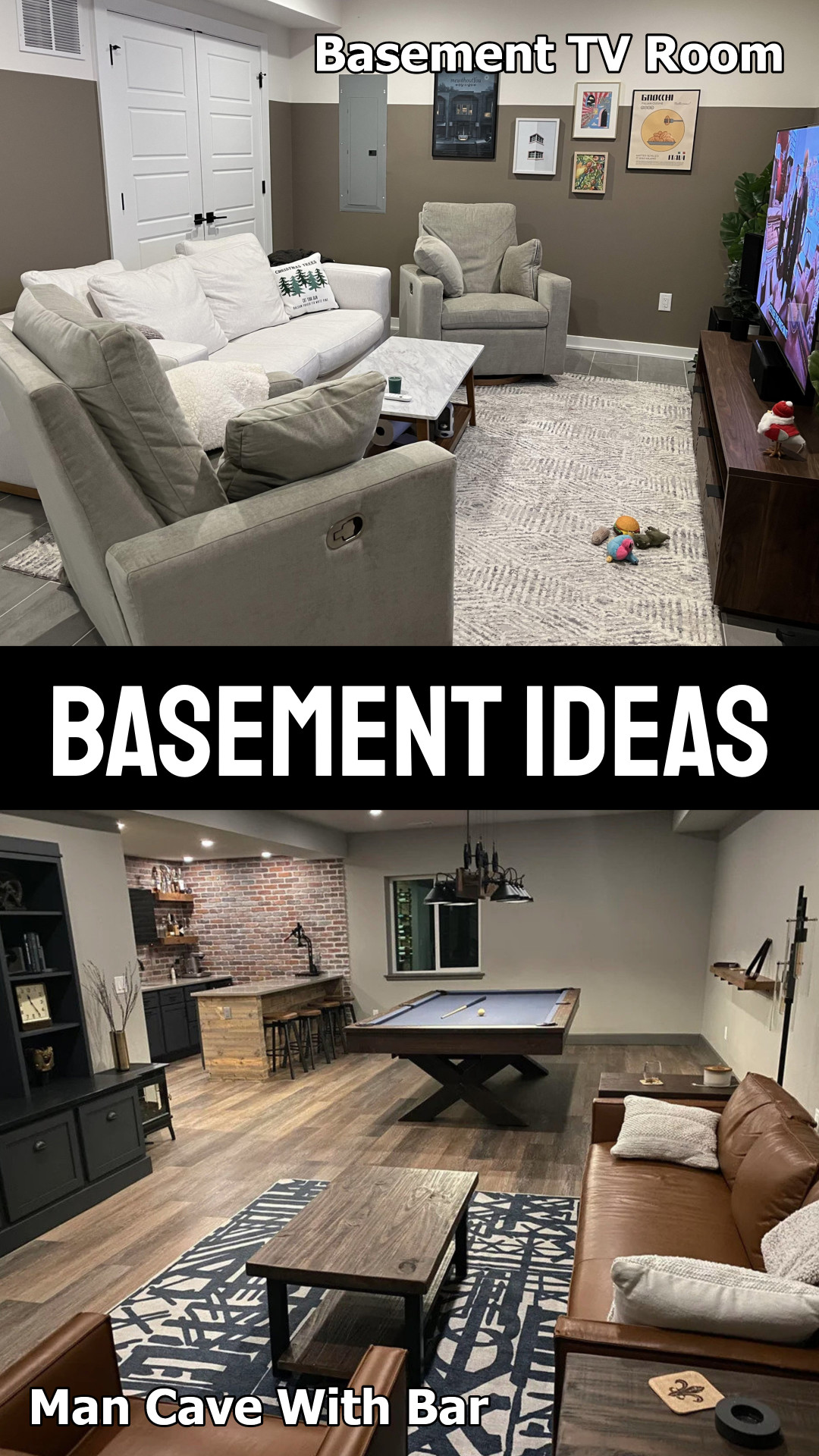 basement ideas tv rec room man cave with bar