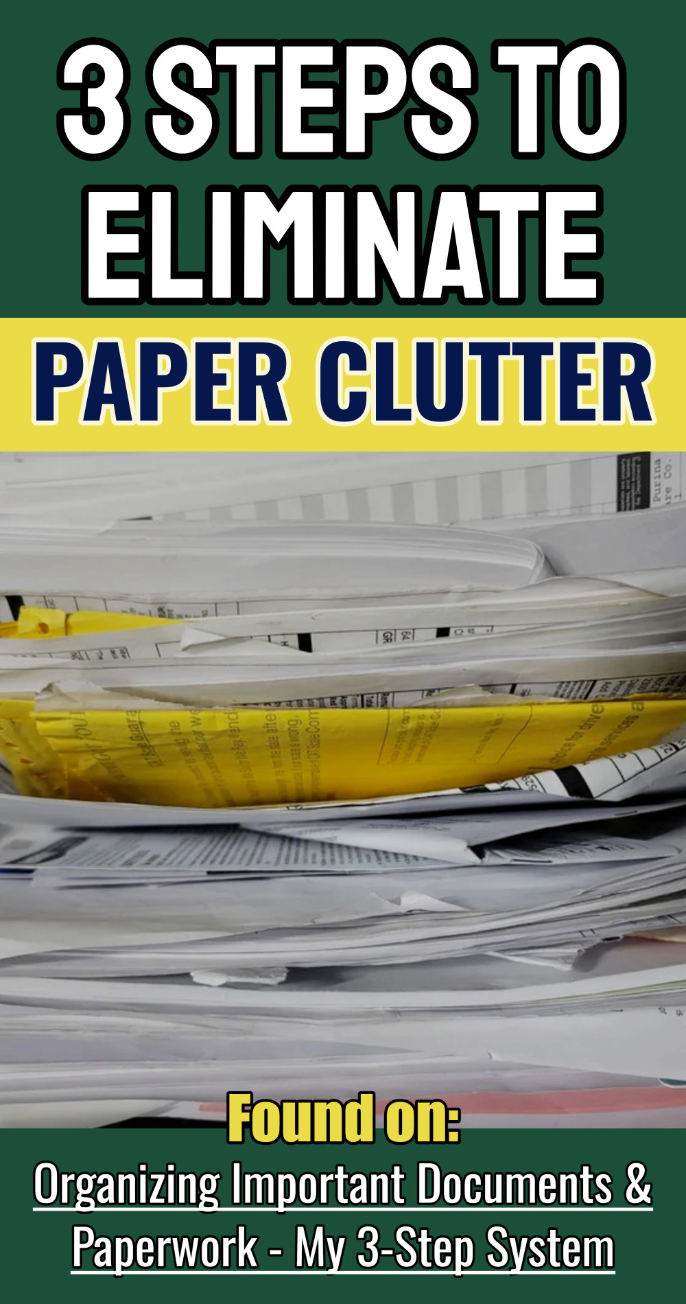 3 steps to eliminate paper clutter