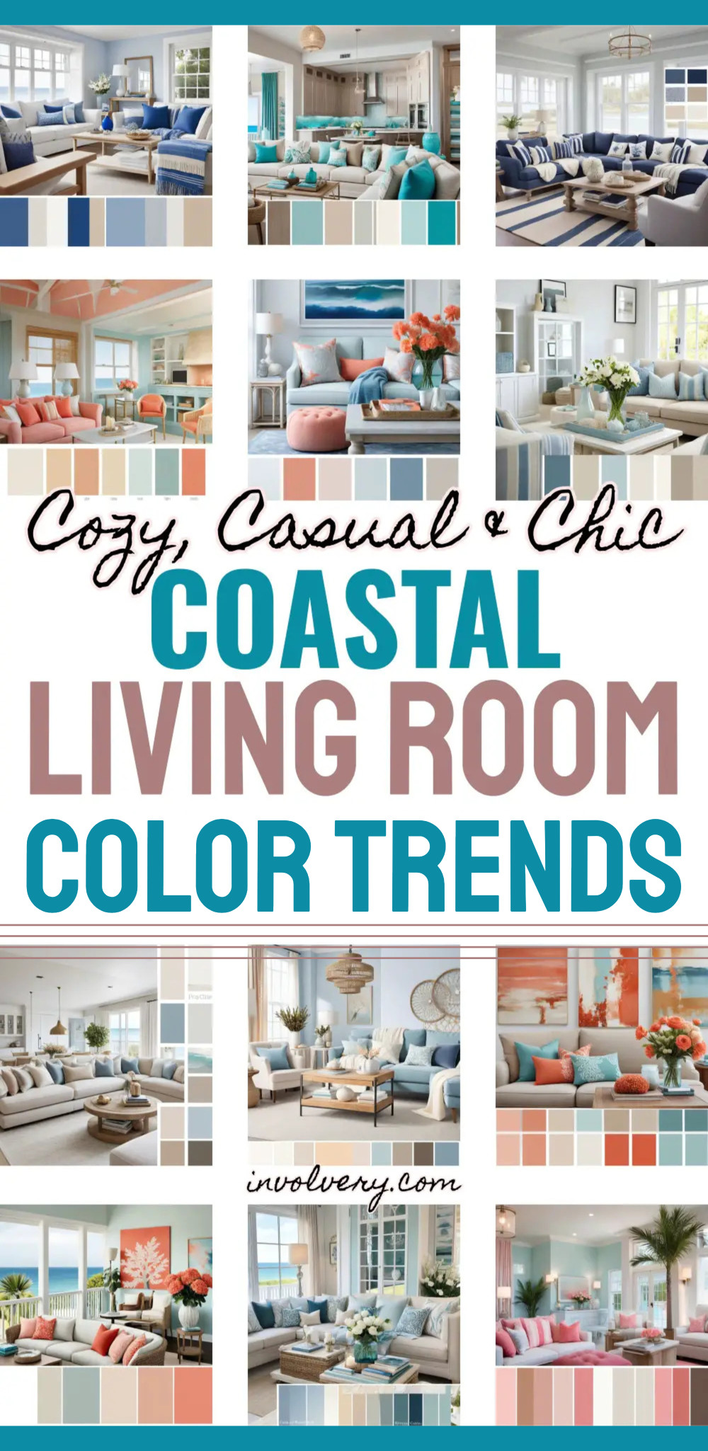 Cozy Casual Chic Coastal Living Room Decor Inspiration Color Schemes and More