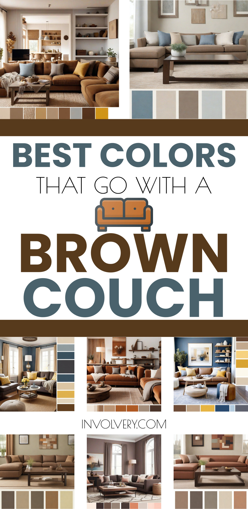 best colors to go with a brown couch