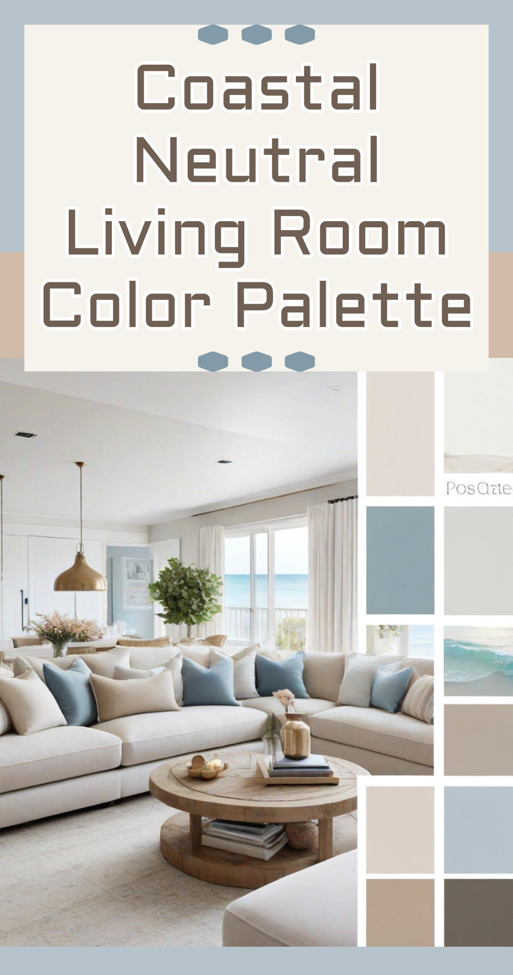 Coastal Neutral Living Room Color Palette Ideas