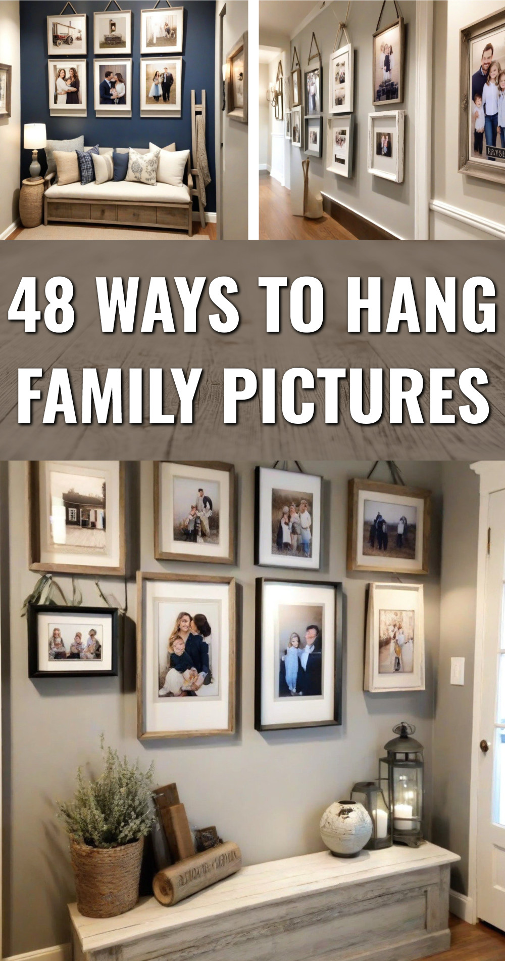 48 ways to hang family pictures on your walls