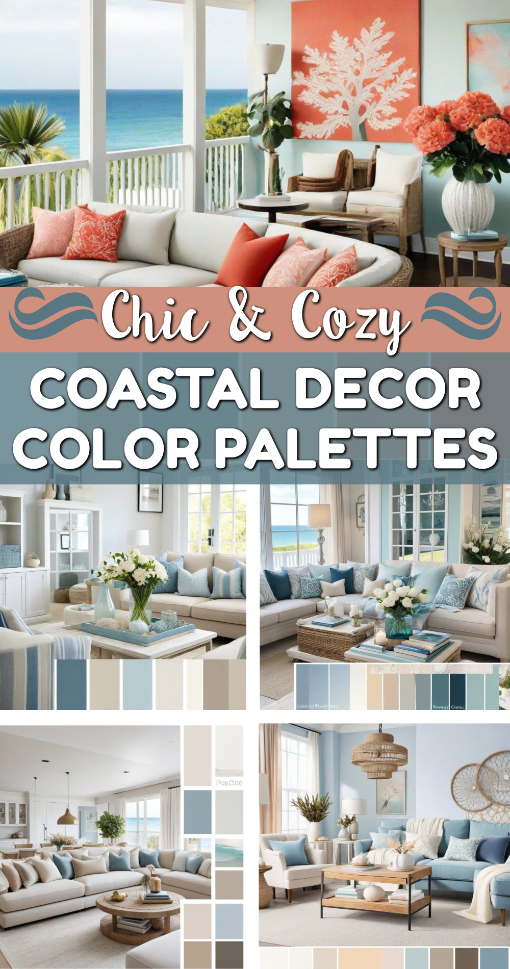 Chic Cozy Coastal Decor Color Palettes For Living Room Inspiration