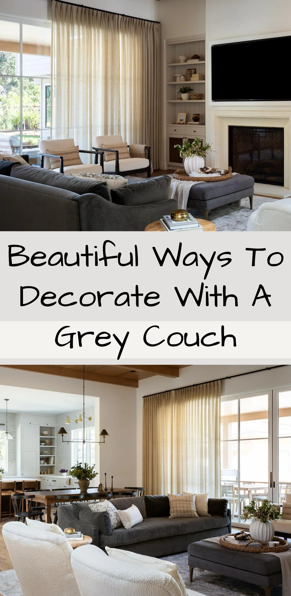 Living Room Decor Ideas With a grey Couch