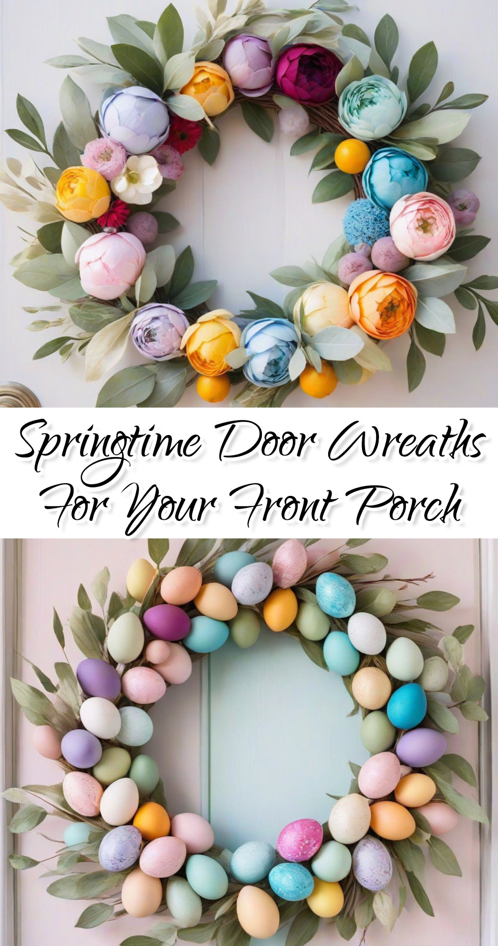 DIY Springtime Door Wreaths For Your Front Porch
