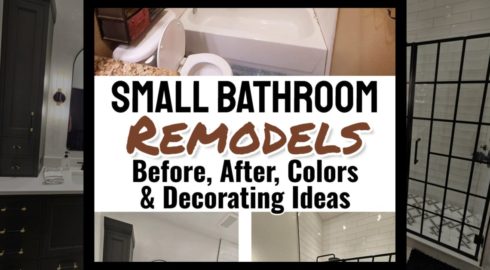 Small Bathroom Remodels – Before, After, Colors & Decorating Ideas (all on a budget!)