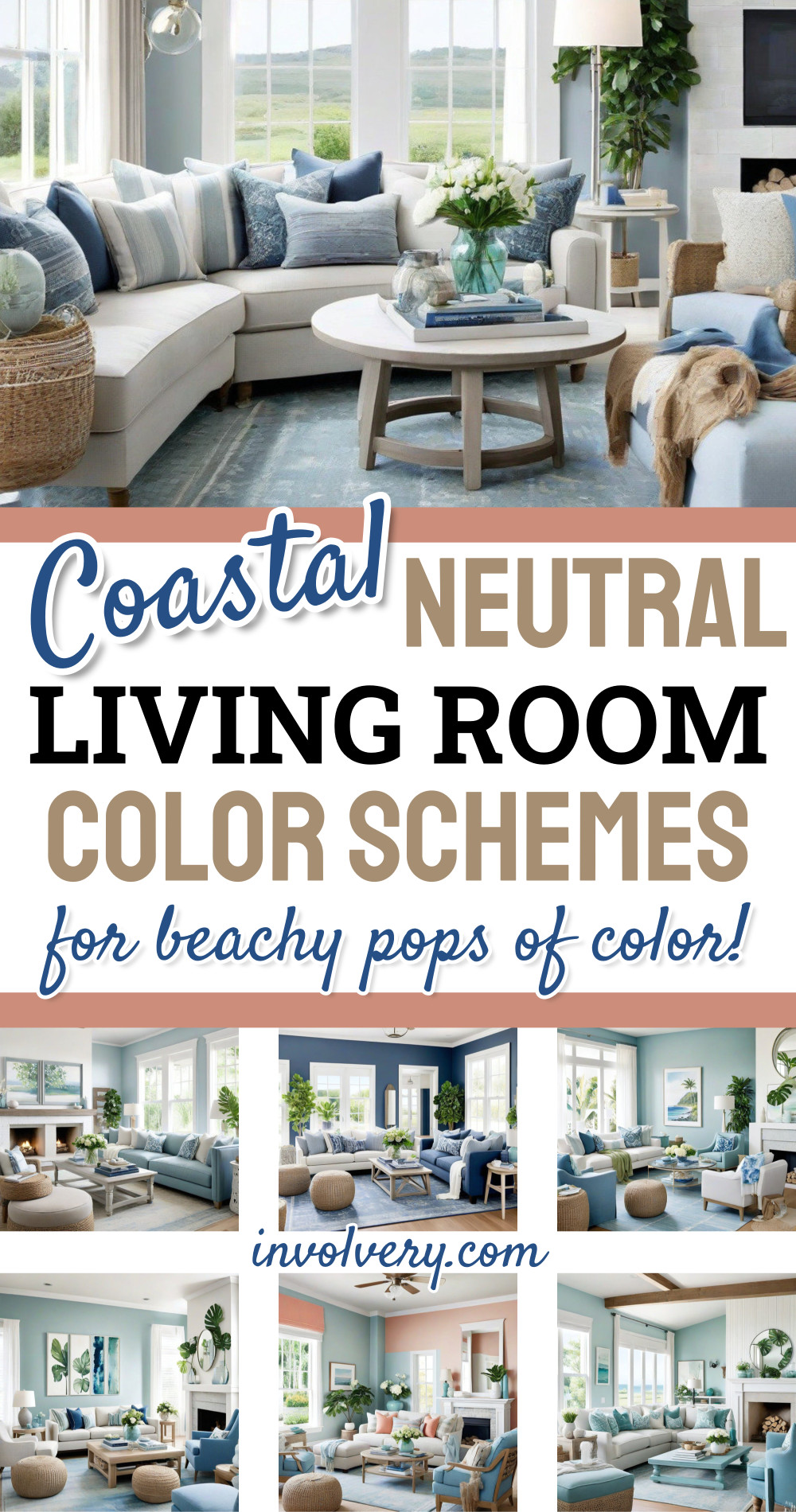 Coastal Neutral Living Room Ideas