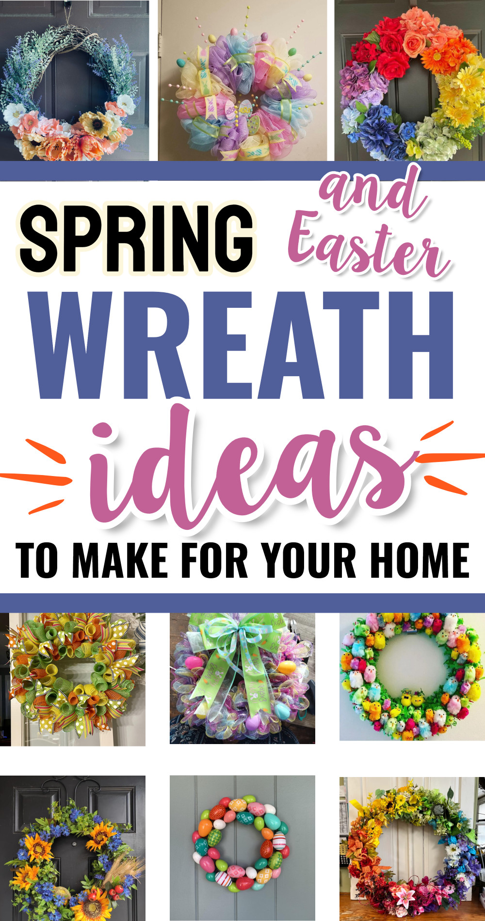 spring and easter wreath ideas to make for your home