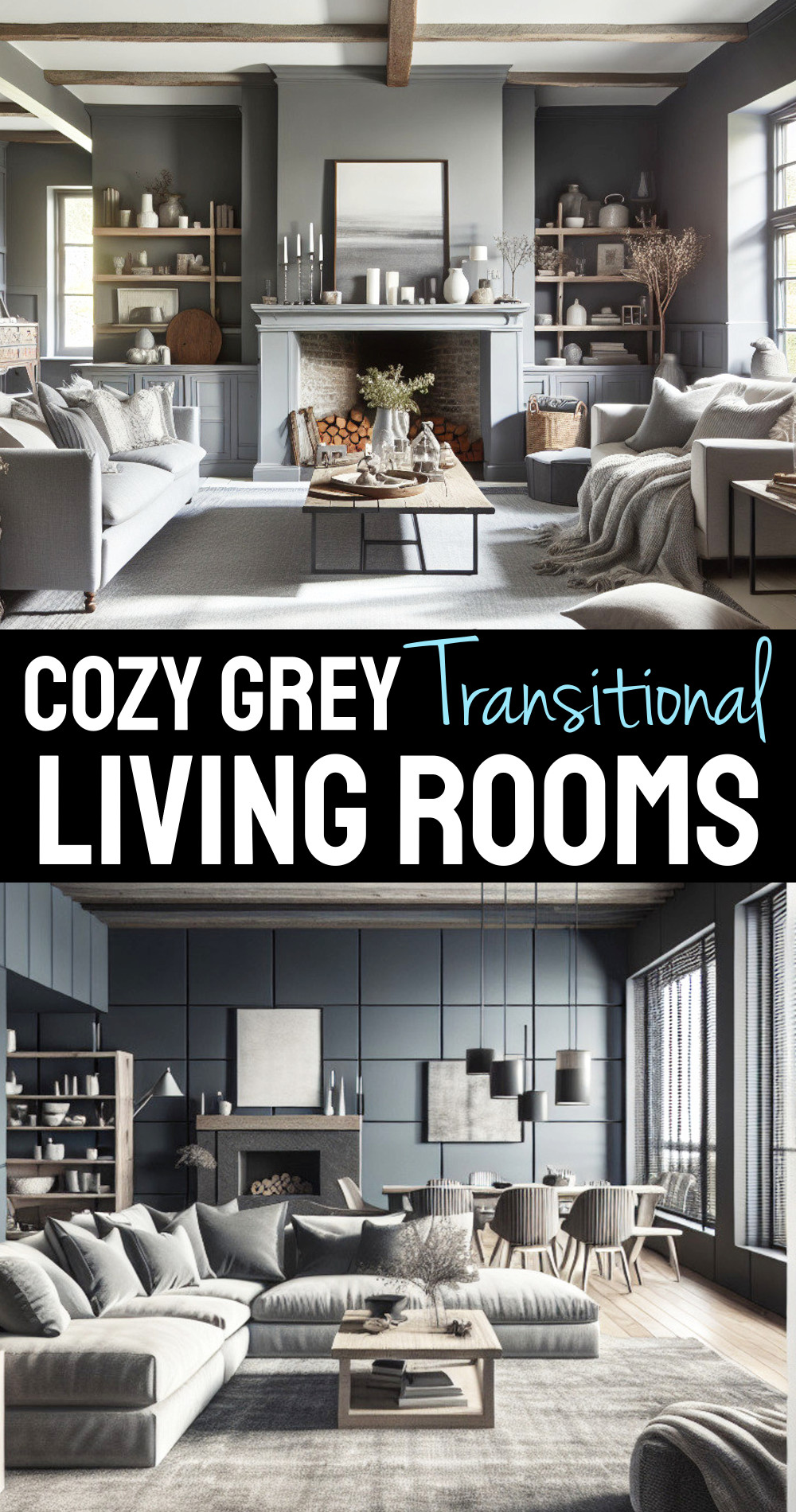 cozy grey transitional living room ideas