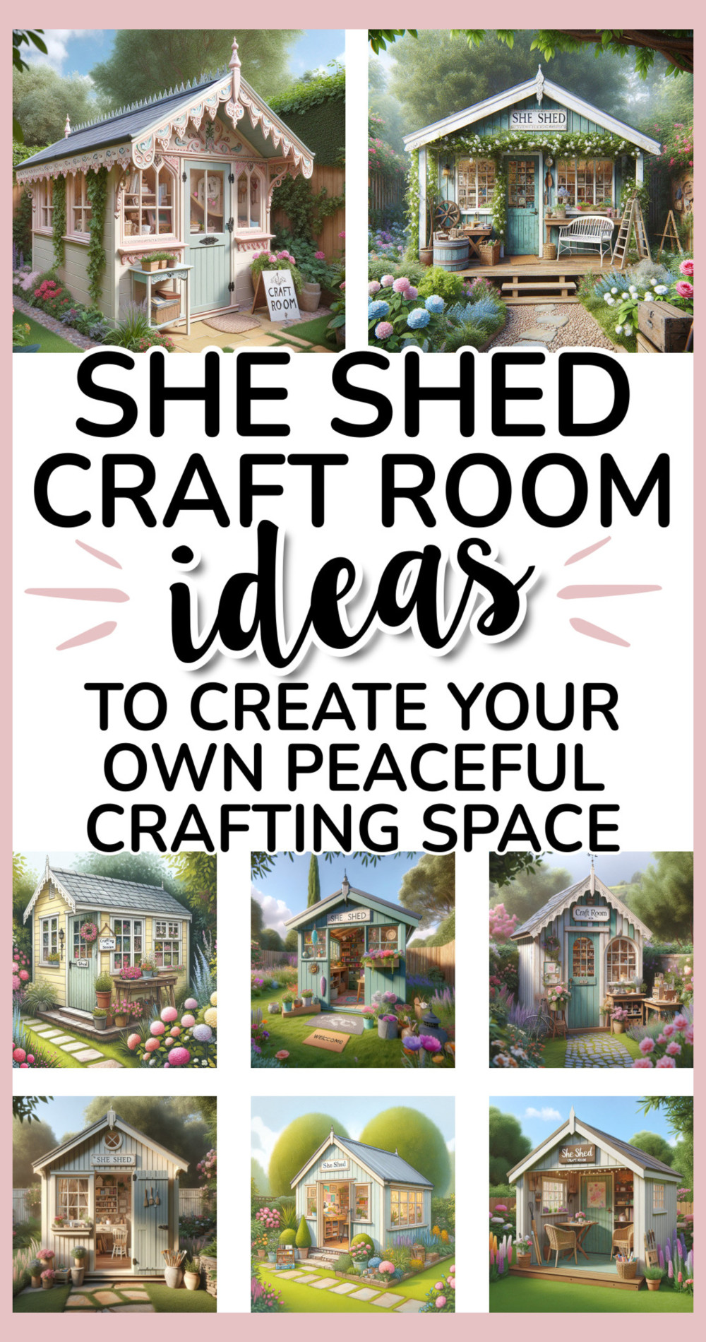 she shed craft room ideas