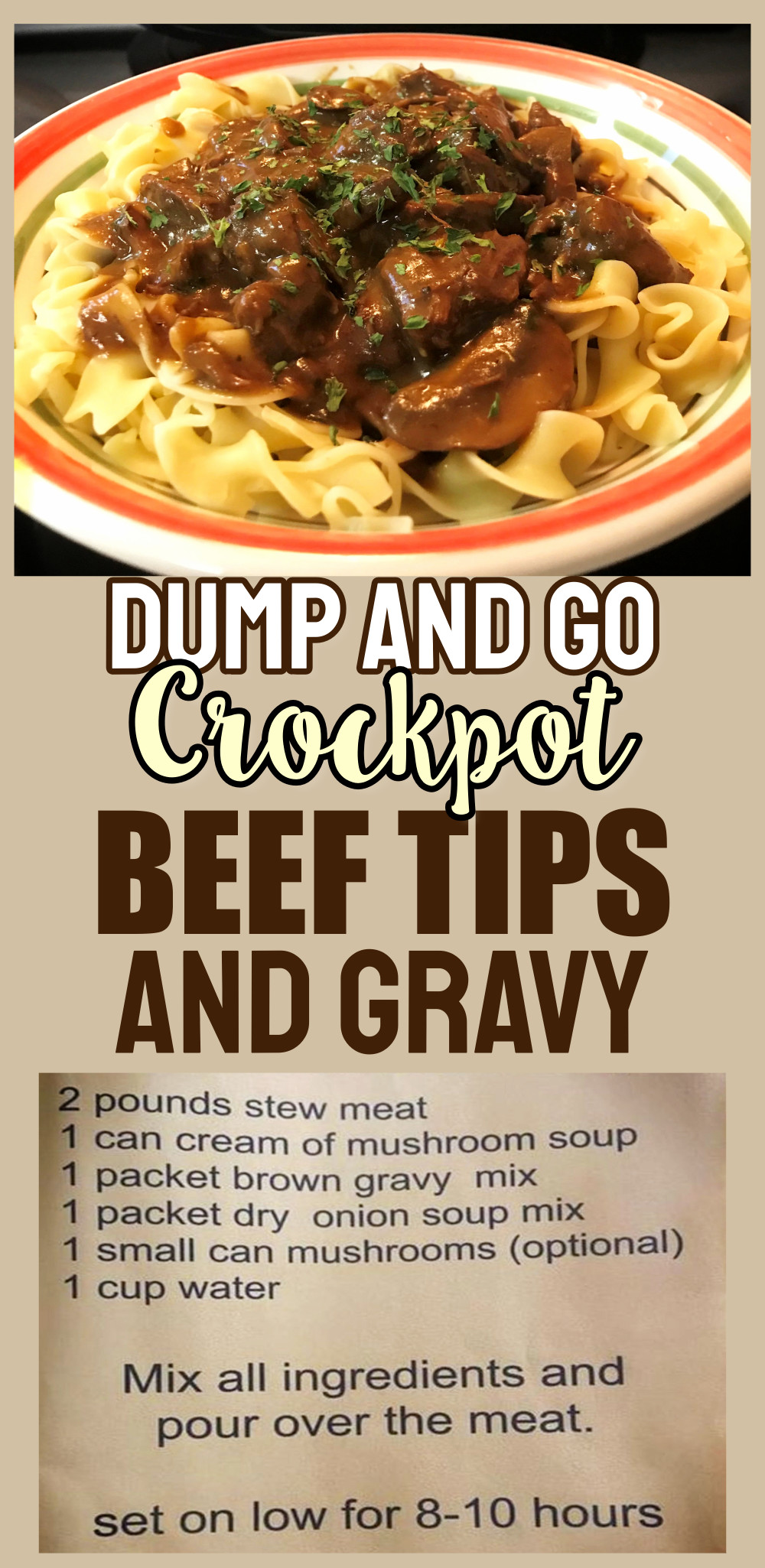 Crockpot Beef Tips and Gravy Main Dish