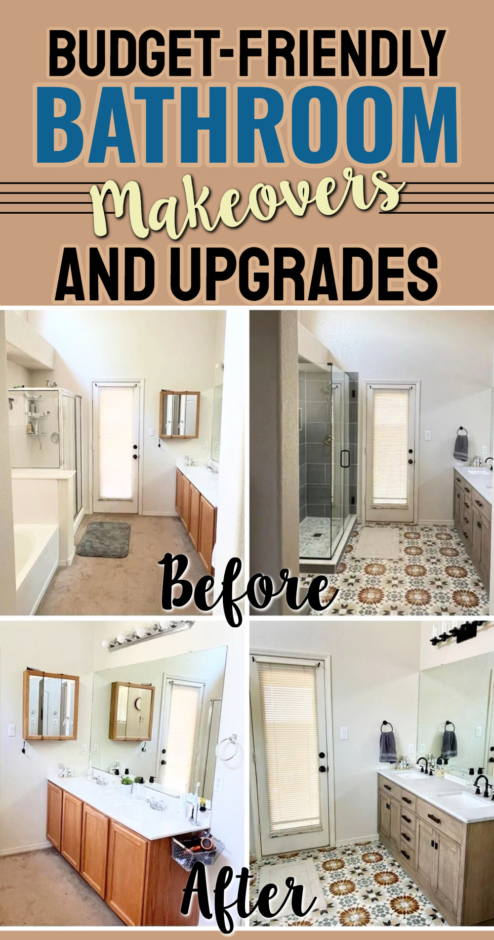 Budget-Friendly Bathroom Makeovers and Upgrades Before and After