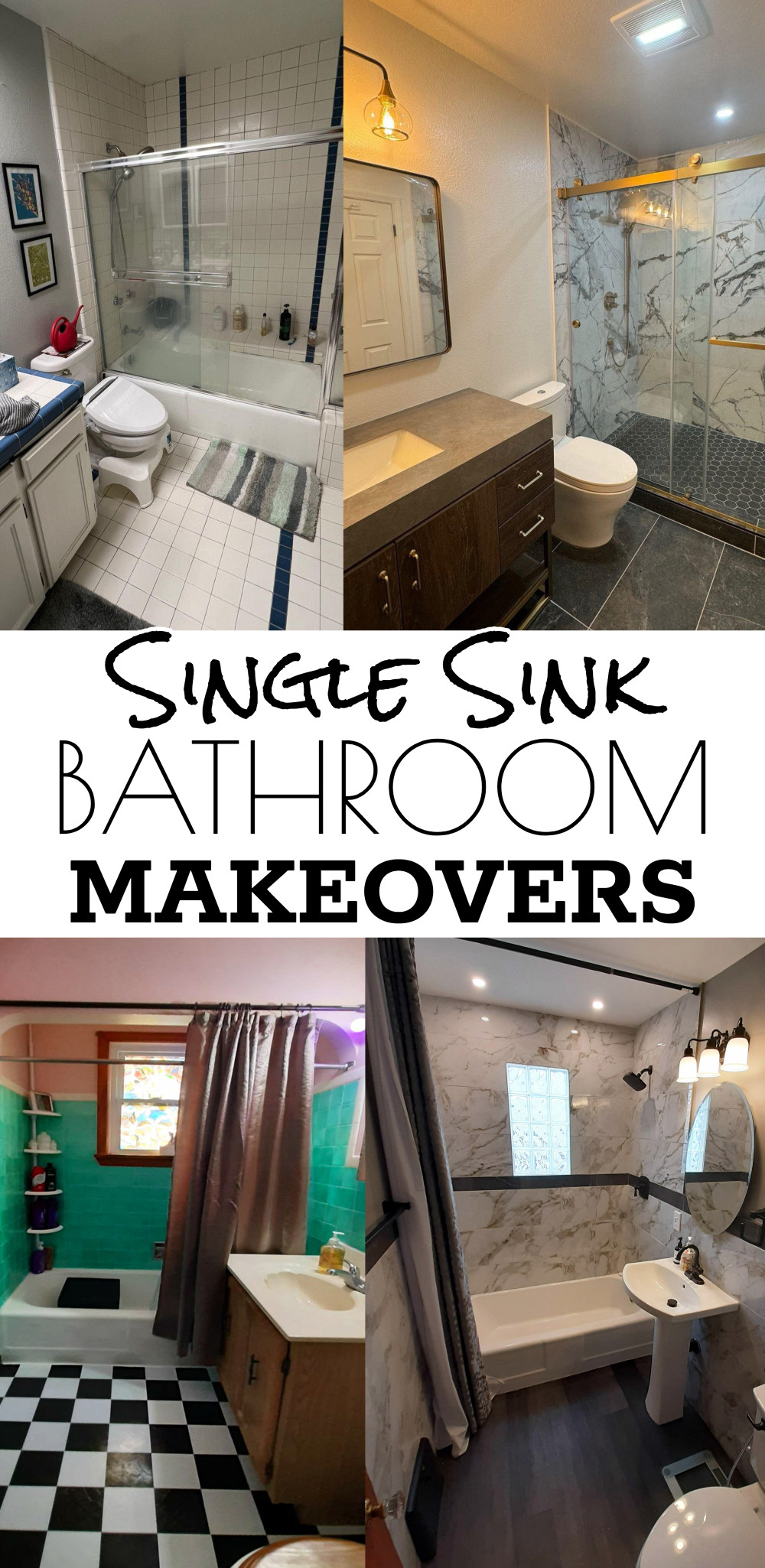 Single Sink Bathroom Makeovers Before and After Budget-Friendly Upgrades