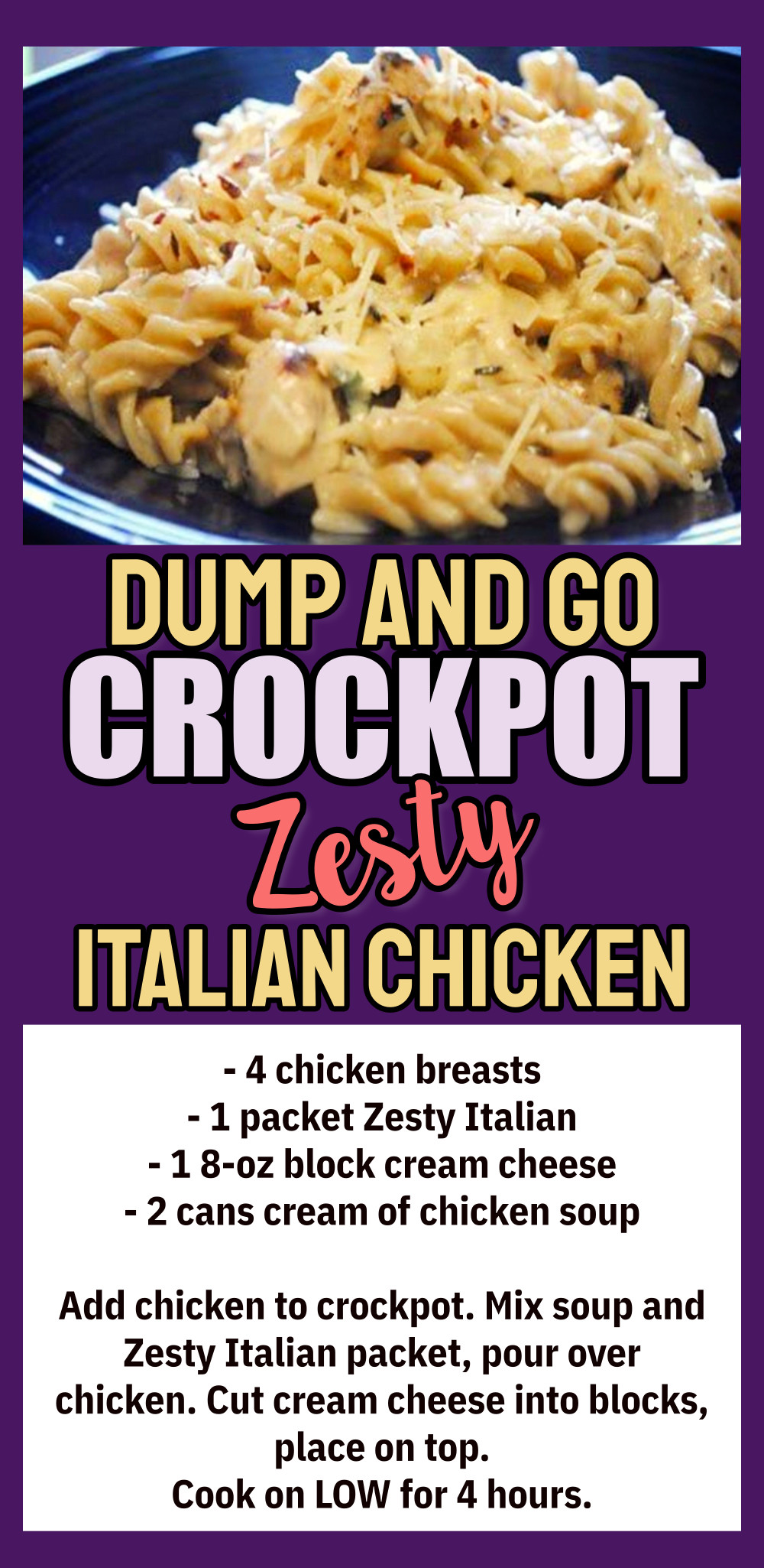 Crockpot Zesty Italian Chicken