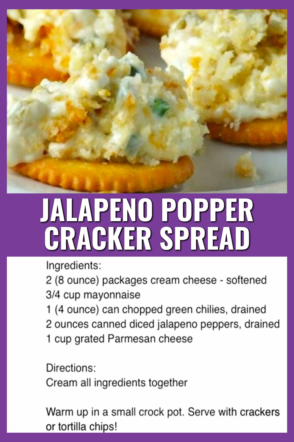 Jalapeno Popper Cracker Spread