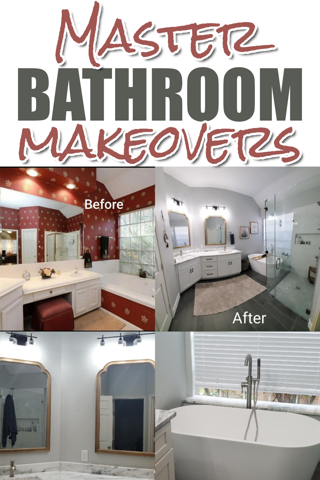 Master Bathroom Makeovers Makeovers Before and After Budget-Friendly Upgrades