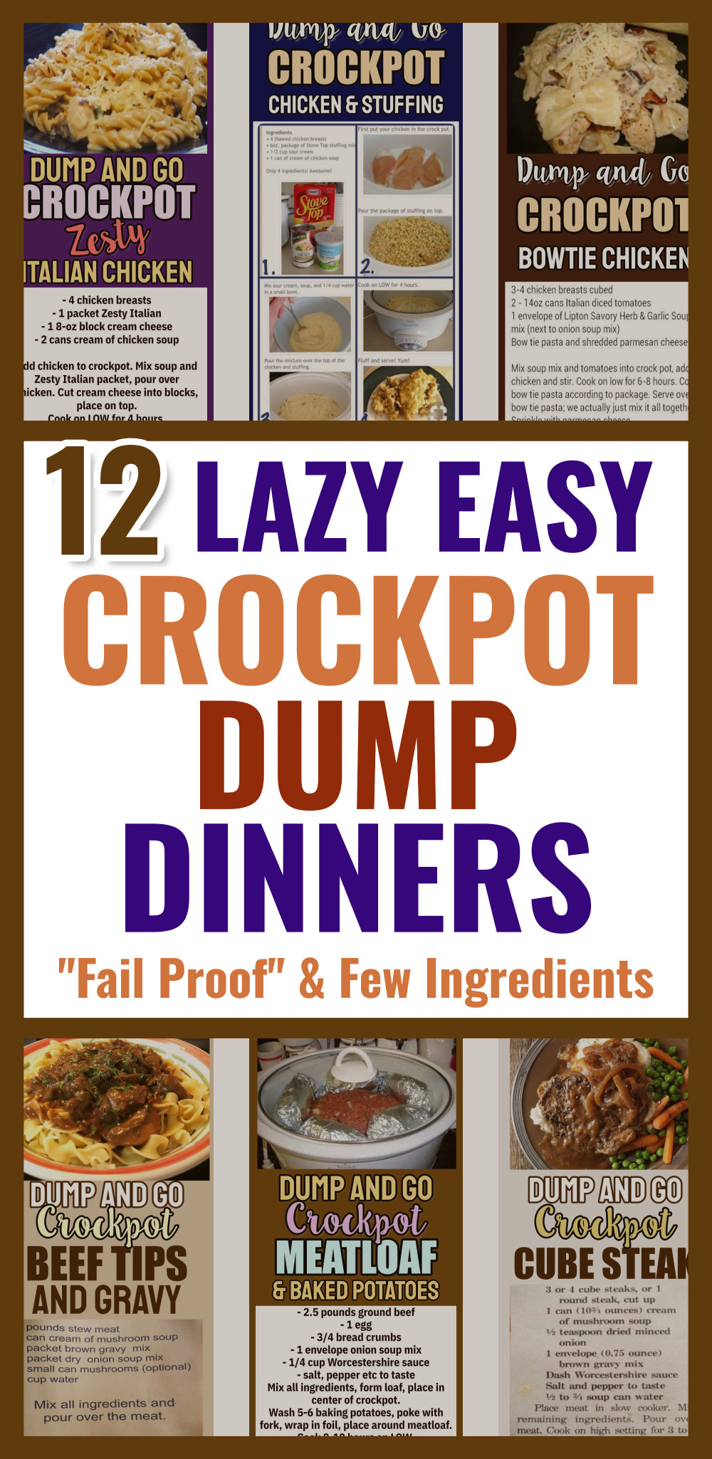 12 Lazy Easy Crockpot Dump Dinners