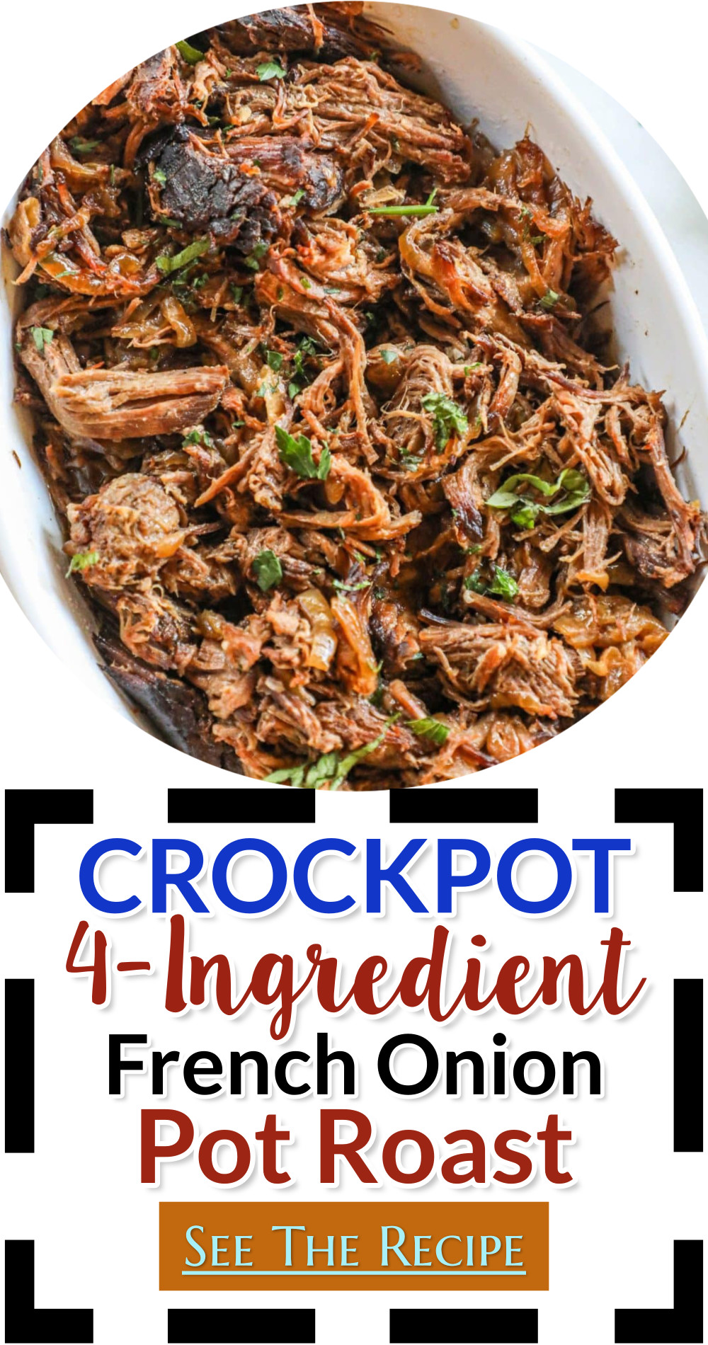 Crockpot 4 Ingredient French Onion Pot Roast