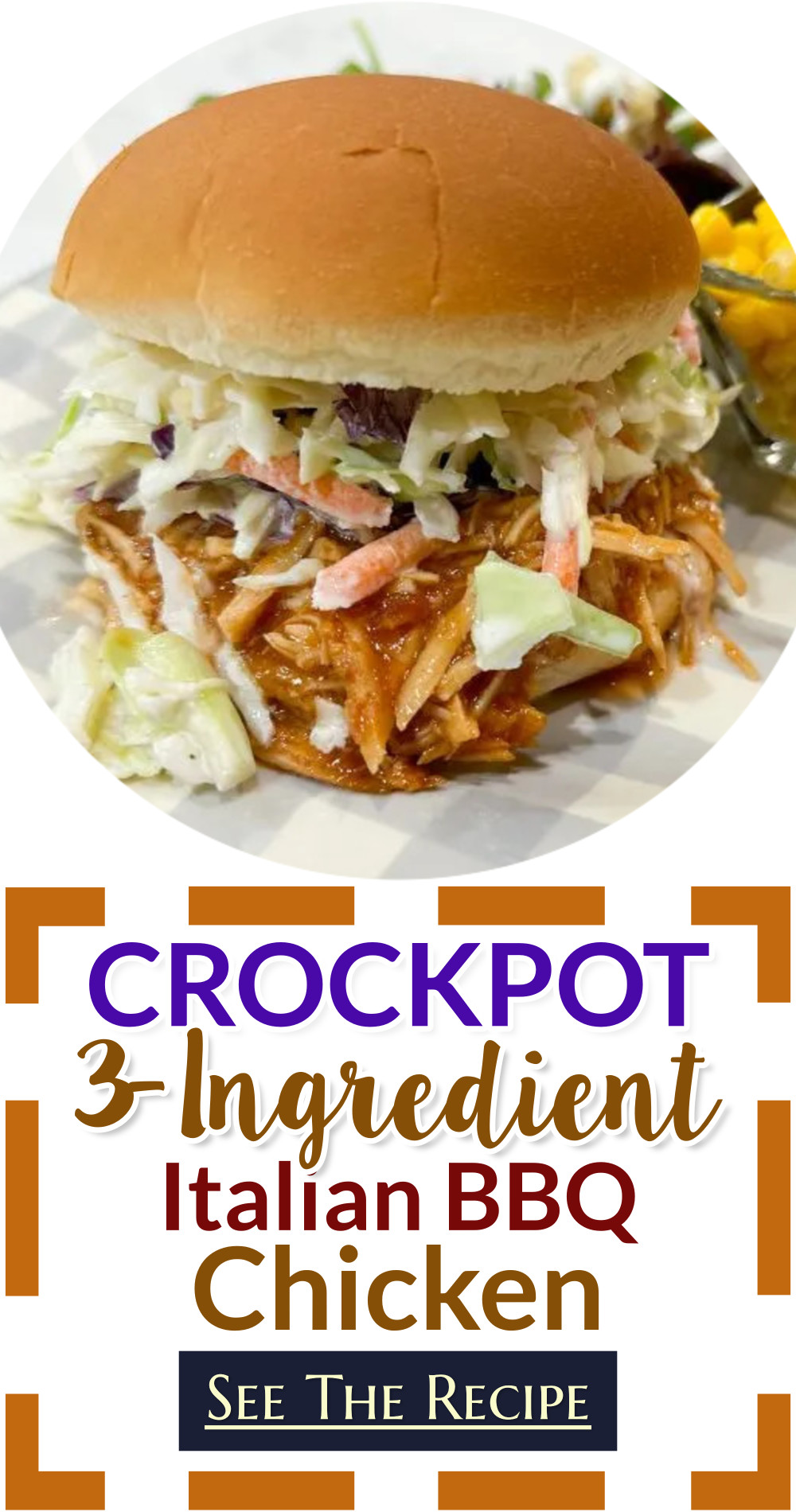 Crockpot 3-Ingredient Italian BBQ Shredded Chicken Recipe