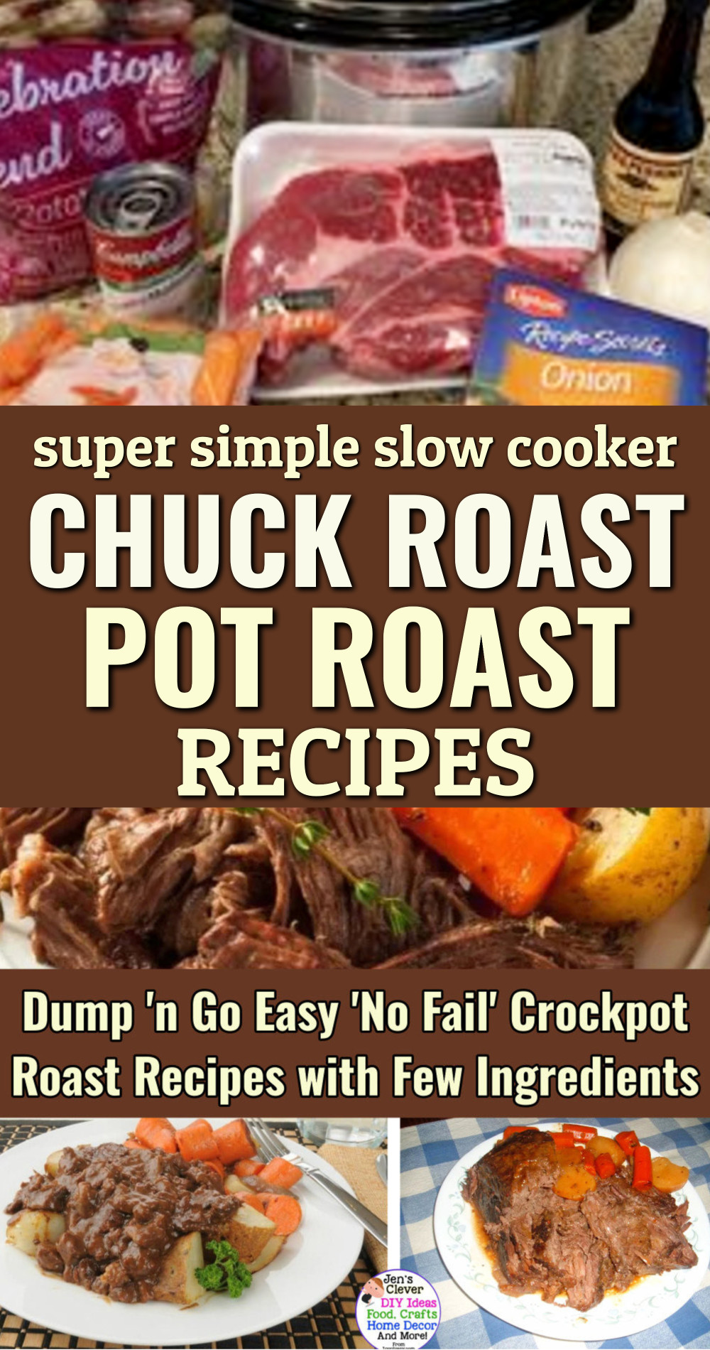 super simple slow cooker chuck roast pot roast recipes