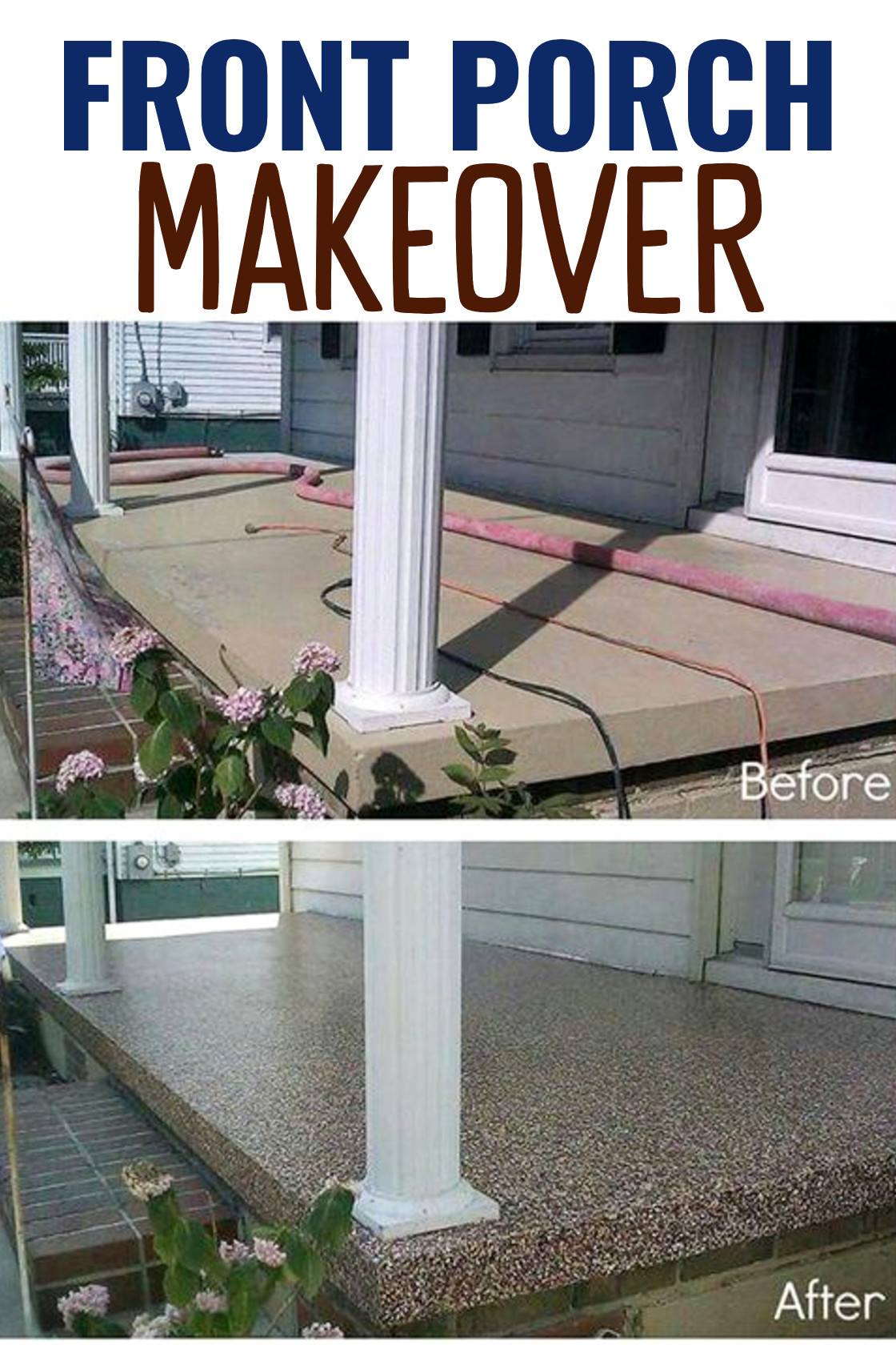 Ugly Concrete Patio and Porch Floor Makeover Ideas, Tips & Before/After Pictures