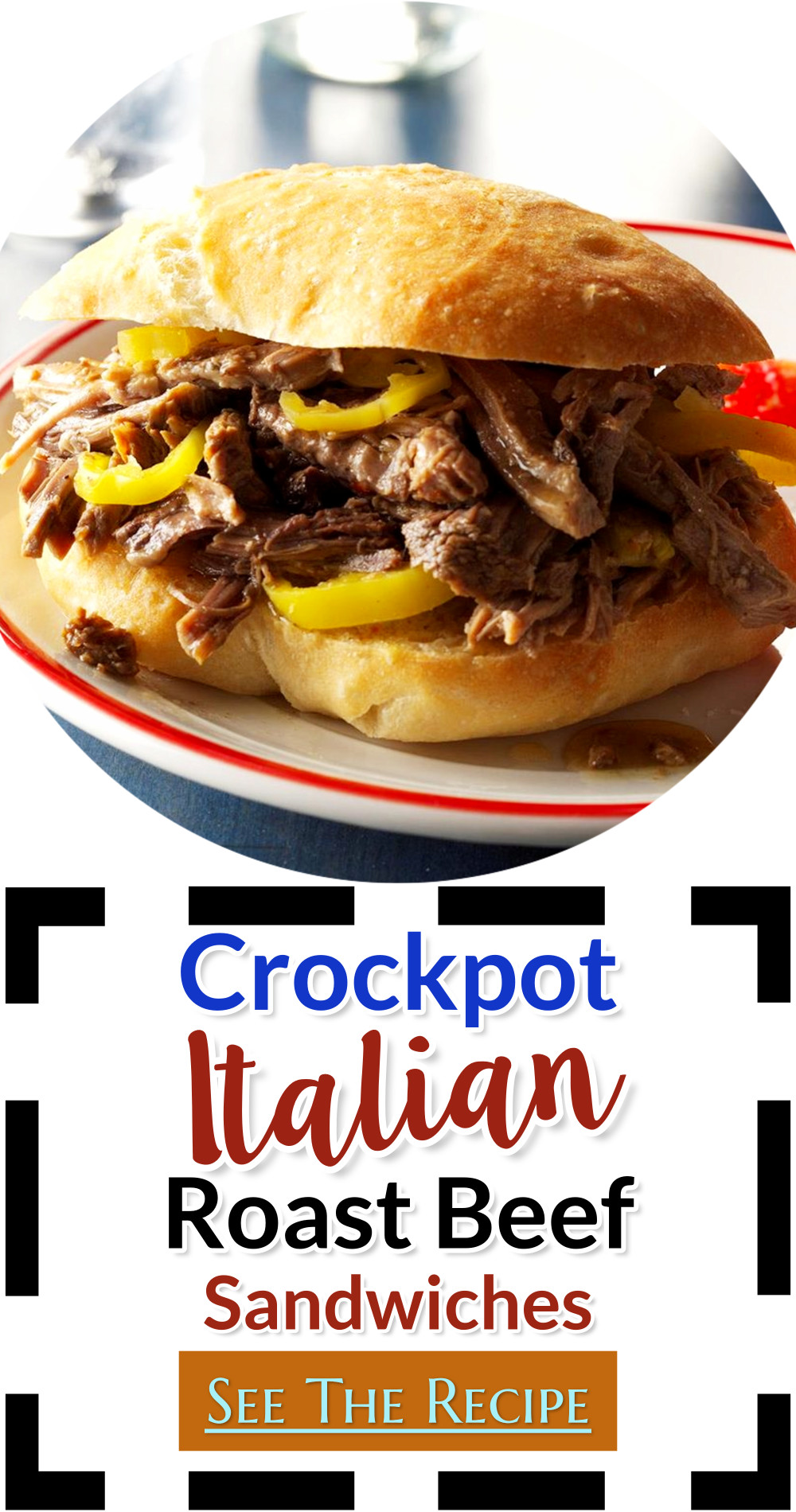 Crockpot Italian Roast Beef Sandiwches