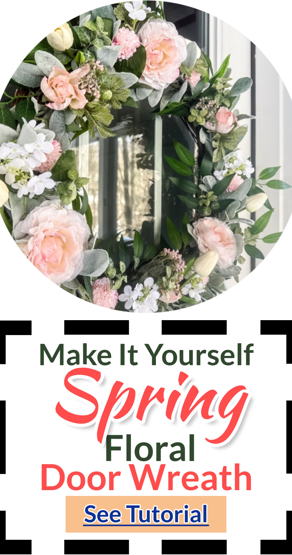 make it yourself spring floral door wreath tutorial