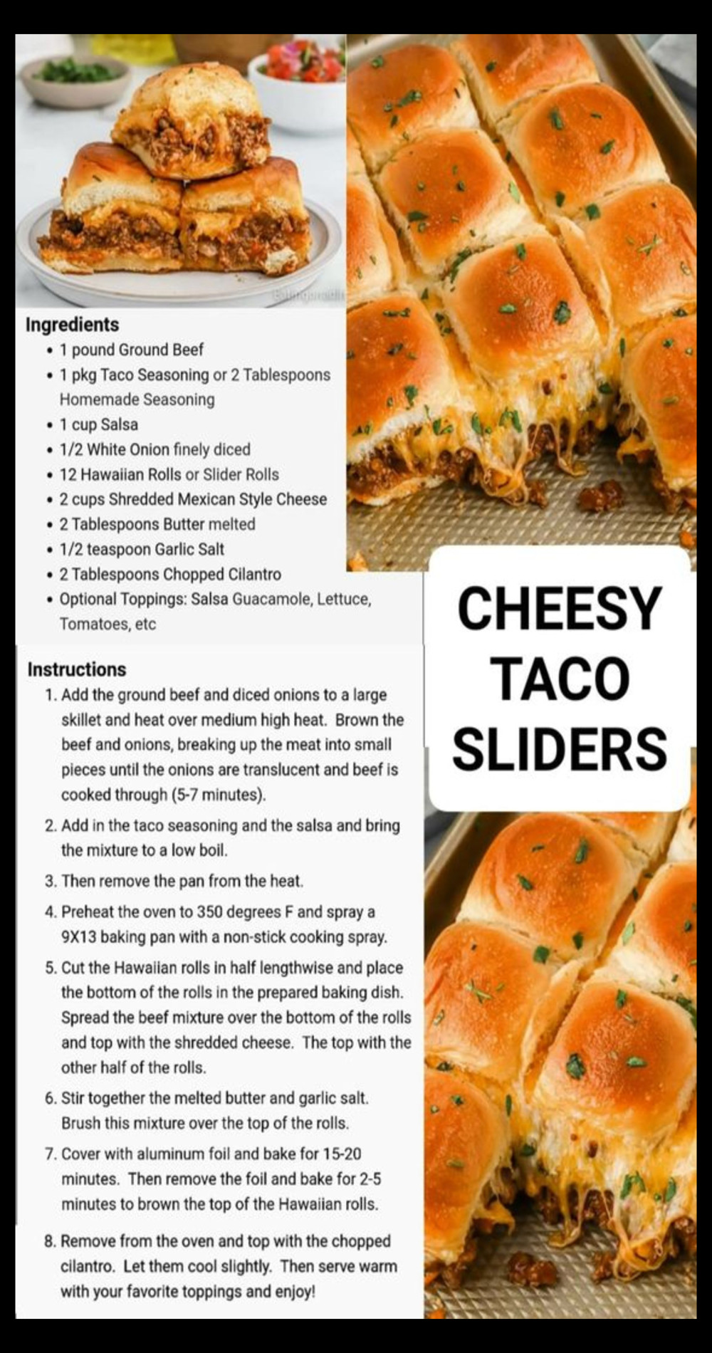 Cheesy Taco Sliders