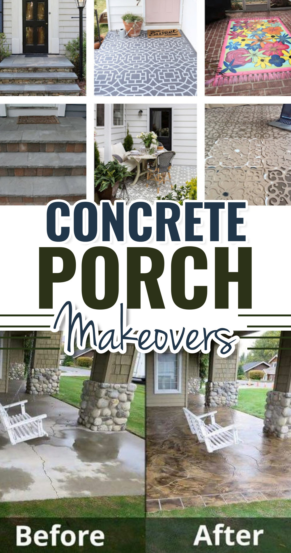 Concrete porch makeovers and cement patio upgrades on a DIY budget