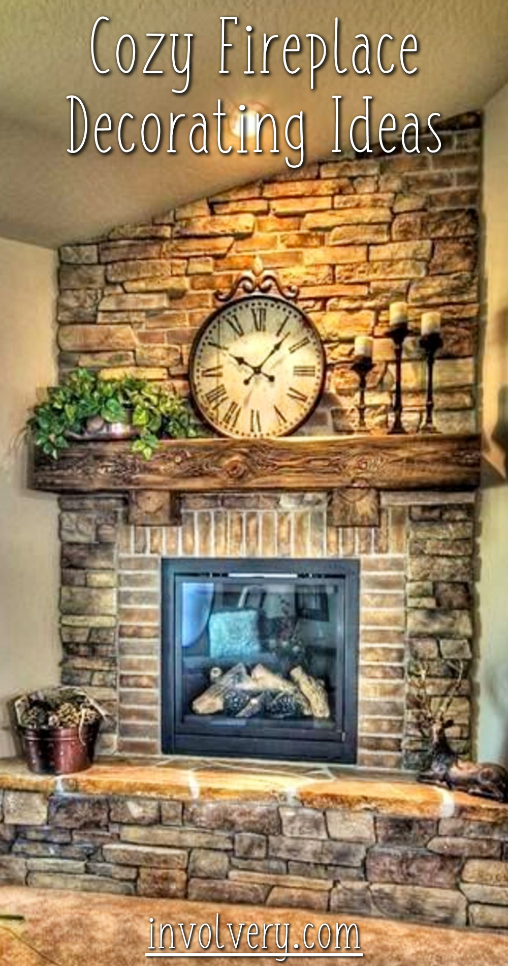 Cozy Corner Fireplace Decorating Ideas For a Farmhouse Living Room