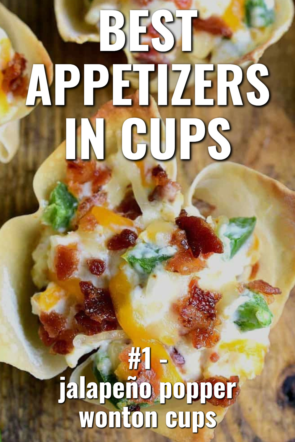Best Appetizers In Cups - Jalapeno Popper Wonton Cups