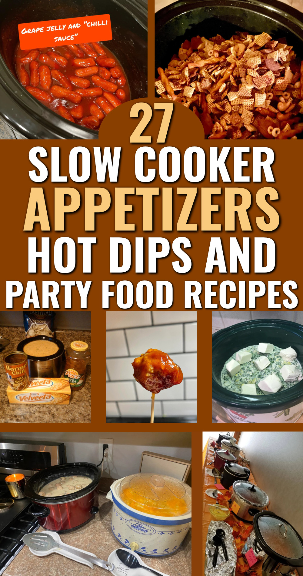 slow cooker appetizers dips and party food recipes