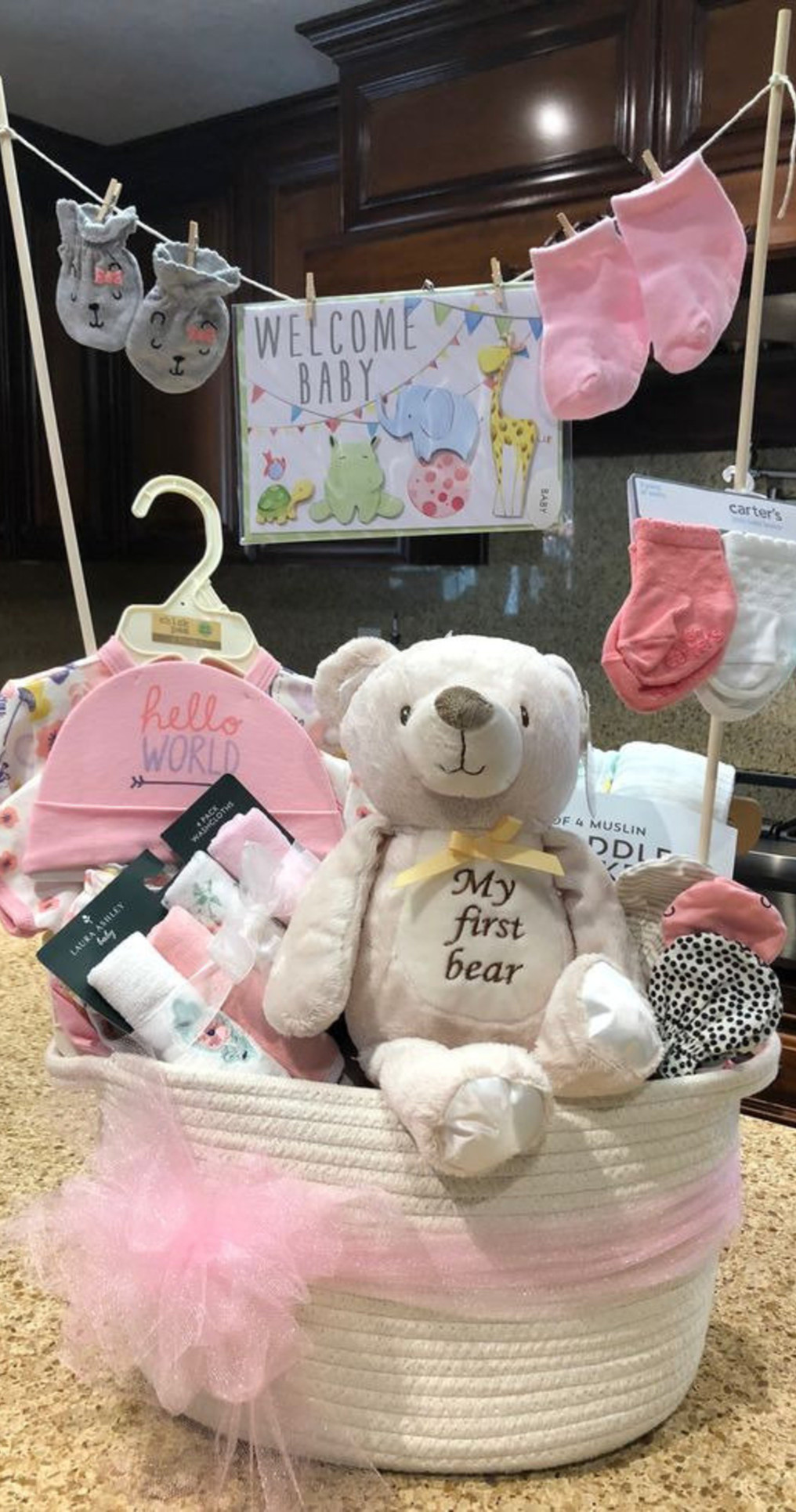 gift basket ideas to make - baby girl gift basket