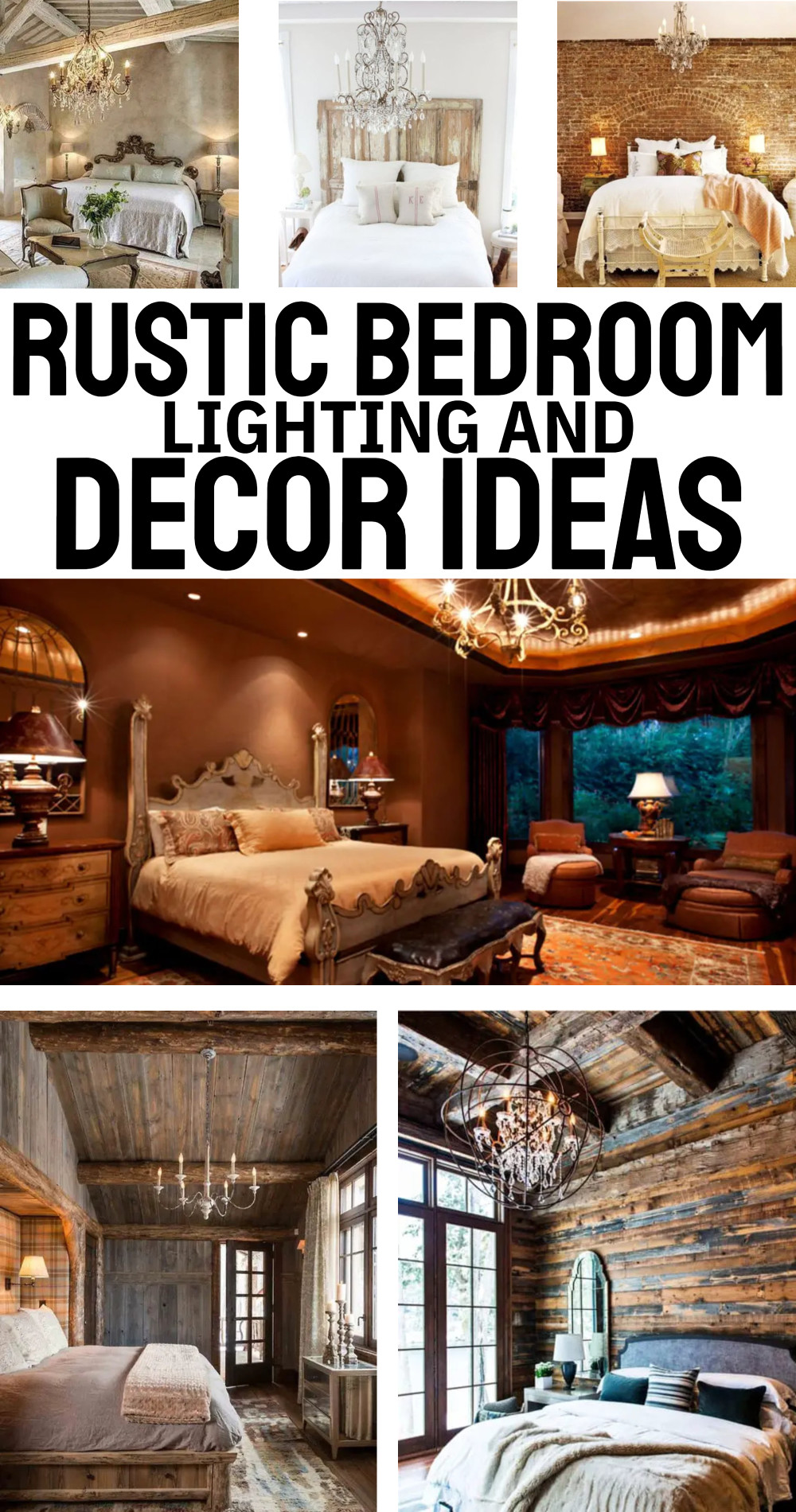 rustic bedroom lighting and decor ideas