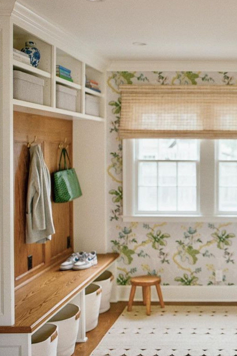 Cozy mudroom ideas laundry room entryway with window in drop zone farmhouse style decor