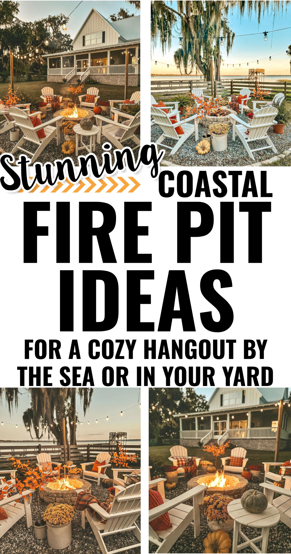 Stunning coastal fire pit ideas for a cozy hangout in your backyard or by the sea
