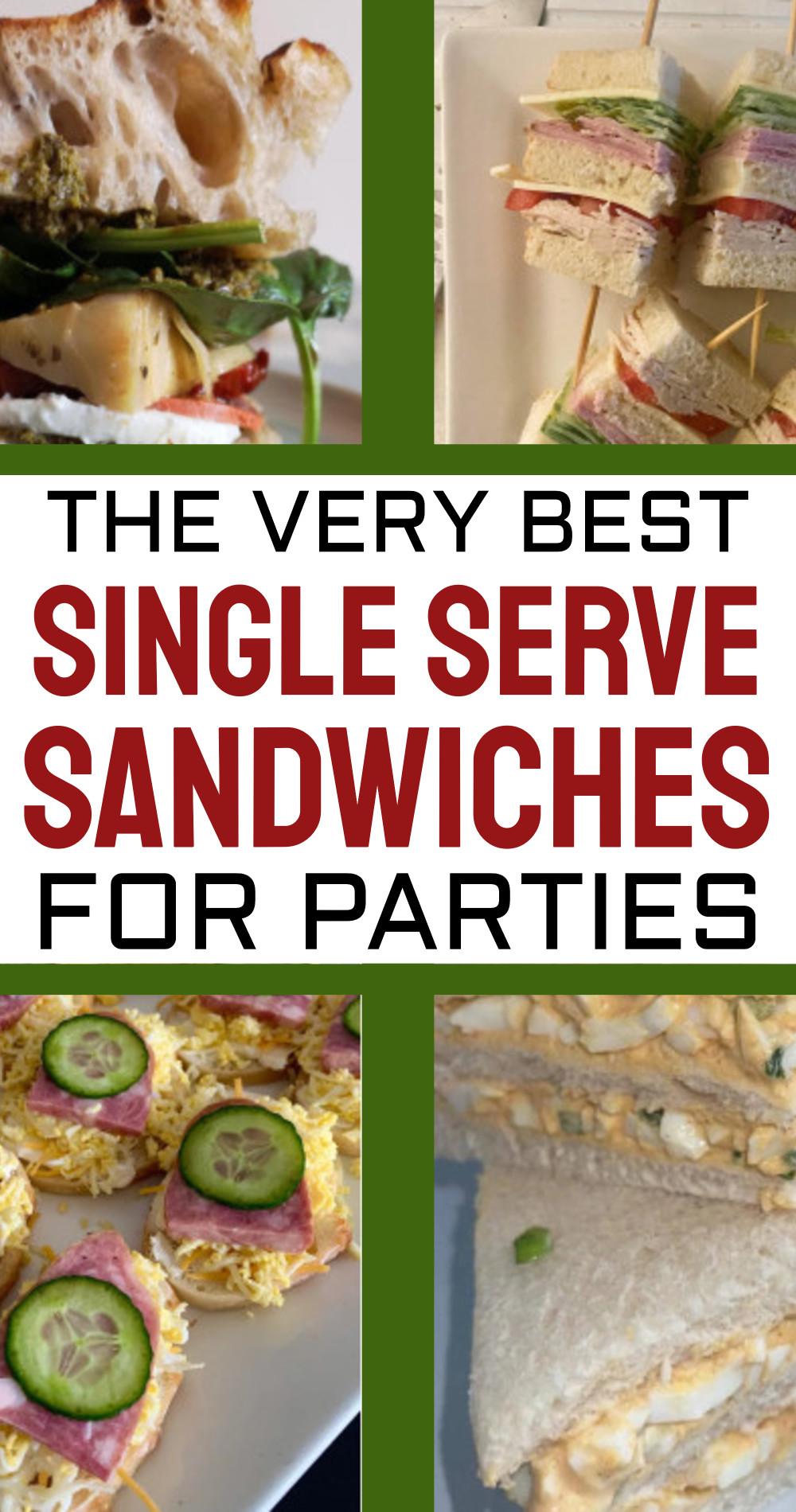 best single serve appetizers sandwiches for parties