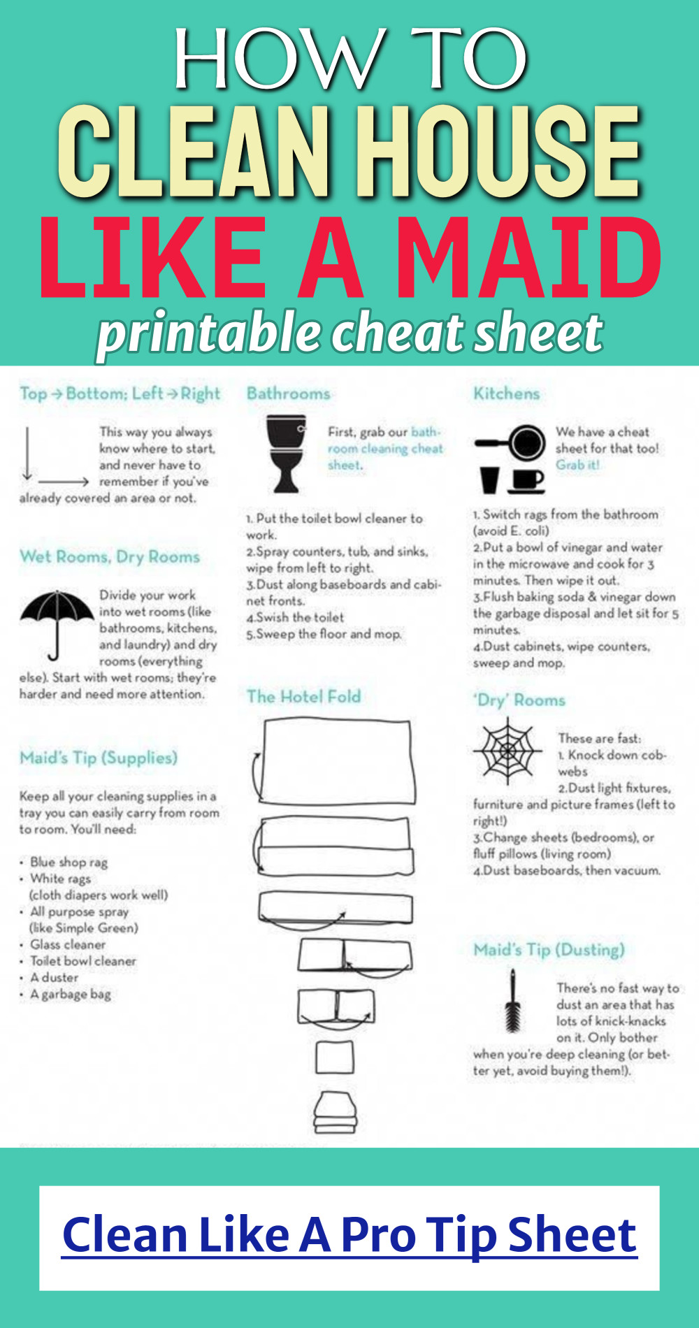 Clean Like a Pro Tip Sheet