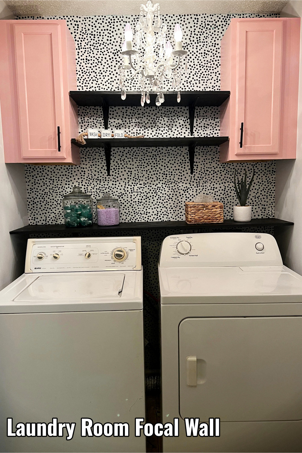 laundry room focal wall