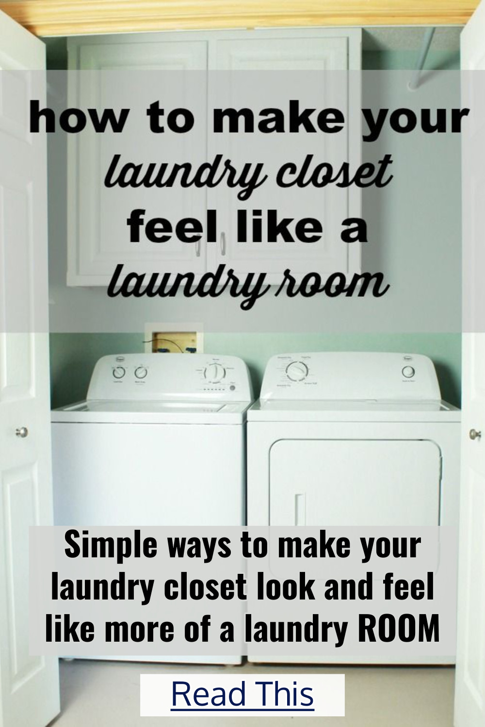 Make Small Laundry Closet Feel Like a ROOM